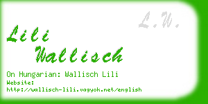 lili wallisch business card